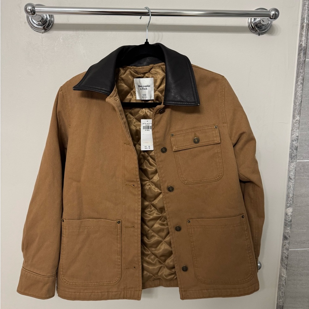 Abercrombie & Fitch Brown Barn Jacket with Collar